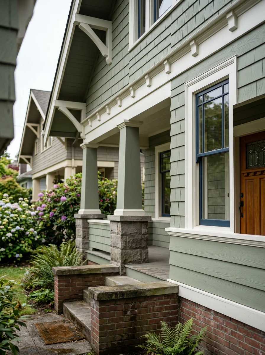 Detail of a Seattle home's exterior renovation showing quality craftsmanship and neighborhood-appropriate design.